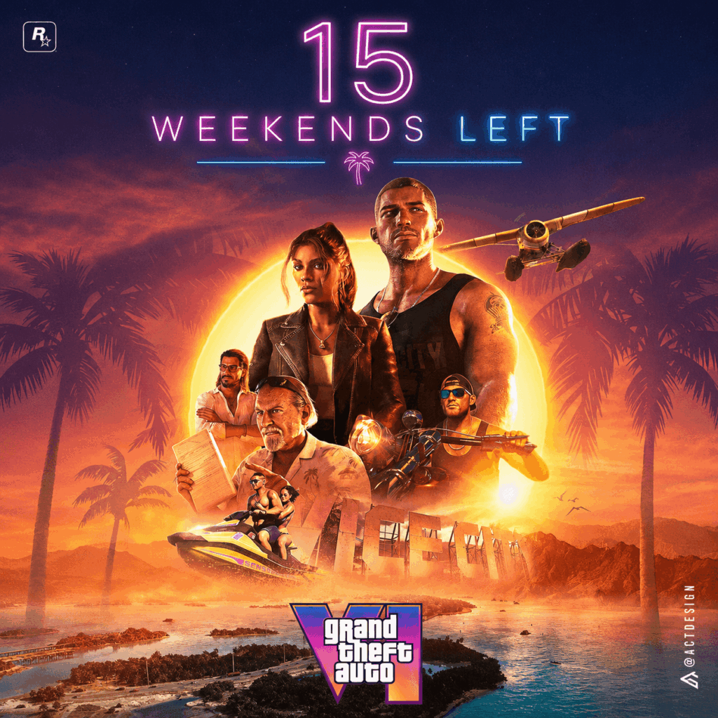фанатский постер GTA 6 с обратным отсчетом до релиза