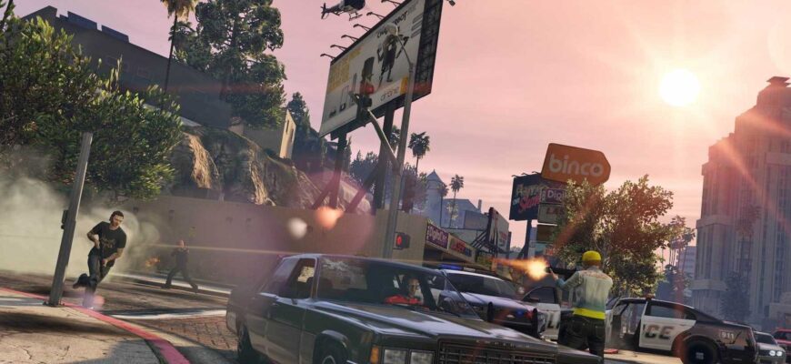 GTA 5 массовая драка NPC
